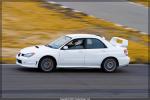 Chris' White STI on the front straight -- Color Enhanced