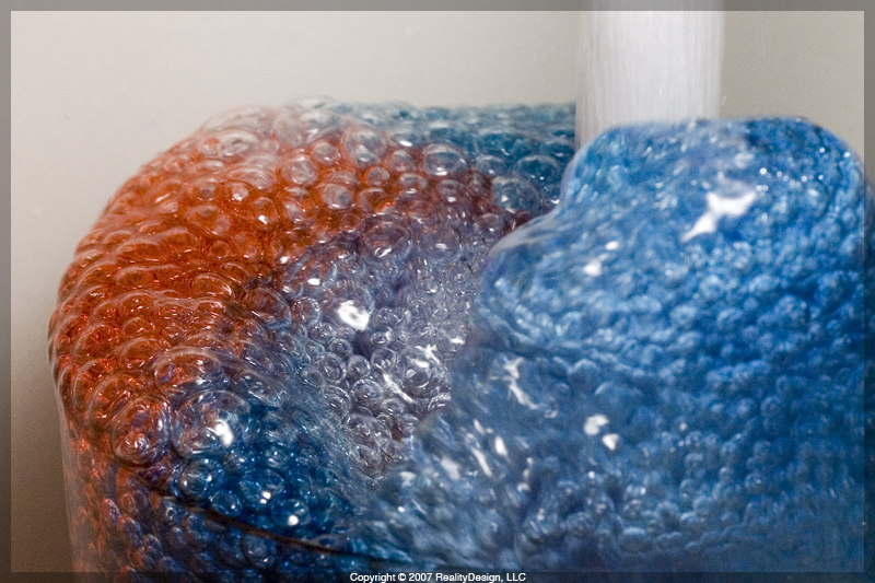 Water in a glass with food coloring #5