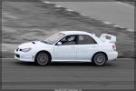 Chris' White STI on the front straight -- Selective Coloring